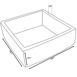 Piscine à balles carré 90x90cm avec 150 balles